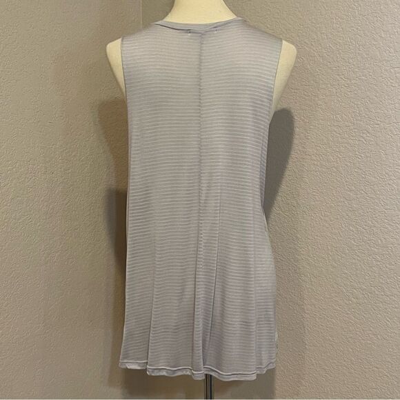 Promesa “Live By The Sun… Love By The Moon” Muscle Tee/Tank Size L Gray Sheer - Picture 6 of 11